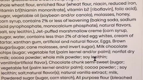 Crumbl Cookie Ingredient List