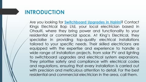 Are you looking for Switchboard Upgrades in Hairini?