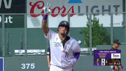 Orlando Arcia se unió a la fiesta de batazos en Colorado