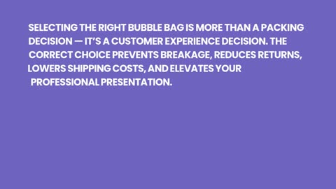 How to Choose the Right Bubble Bag for Your Business