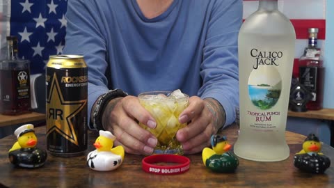 Harold Dear - Calico Jack Tropical Fruit Rum & Rockstar Energy Drink
