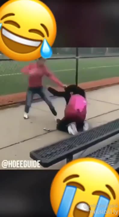 Girl fight a boy school fight
