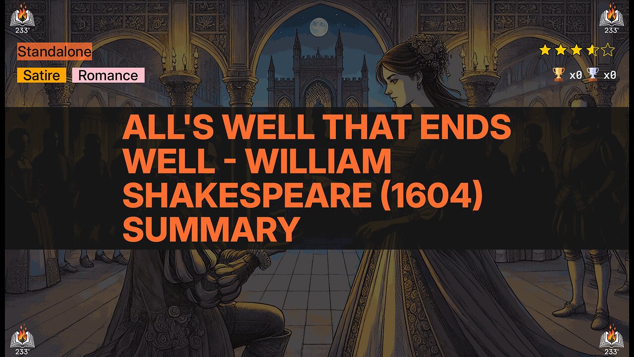 All's Well That Ends Well - William Shakespeare (1604) Summary