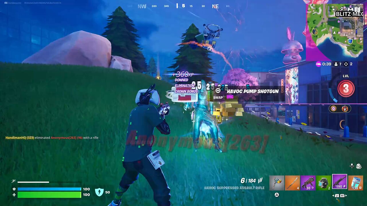 Crazy elimination in #fortnite