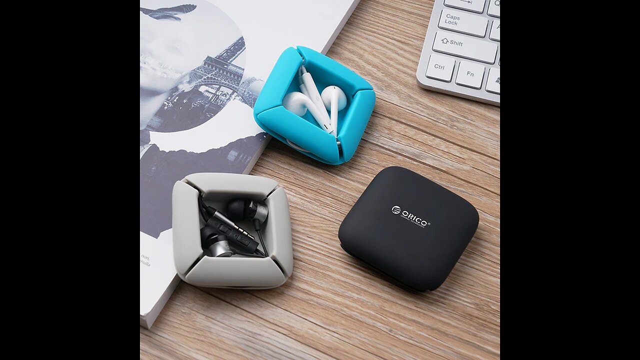 Portable Silicone Winder _ Cable Organizer For Earphone & USB Cables