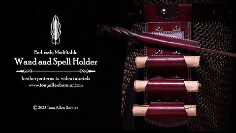 How to make a Leather Wand and Spell Holder For Your Belt.