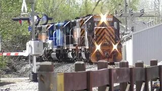 CSX and Wheeling & Lake Erie Trains From Lodi Railroad Museum Depot in Lodi, Ohio April 27, 2025