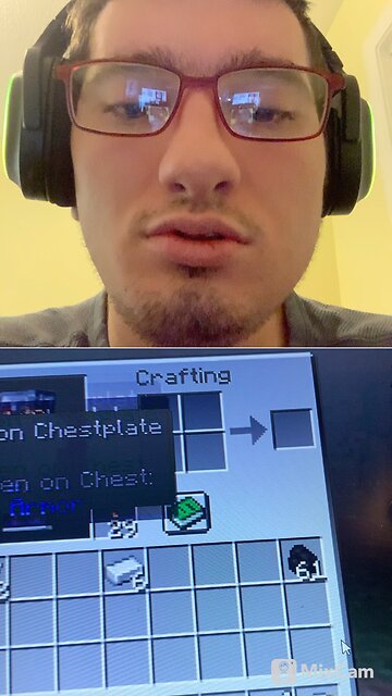 My reaction to mmjoemele #playingminecraft