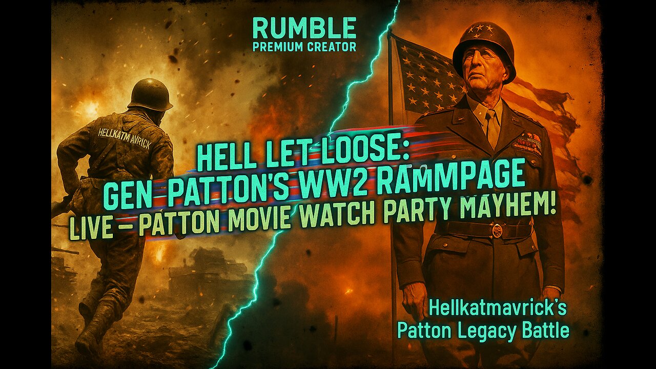 HELL LET LOOSE: GEN PATTON’S WW2 RAMPAGE LIVE – PATTON MOVIE WATCH PARTY MAYHEM!