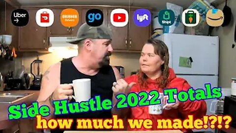 How much we made in 2022 from Side Hustles - Youtube gig apps amazon