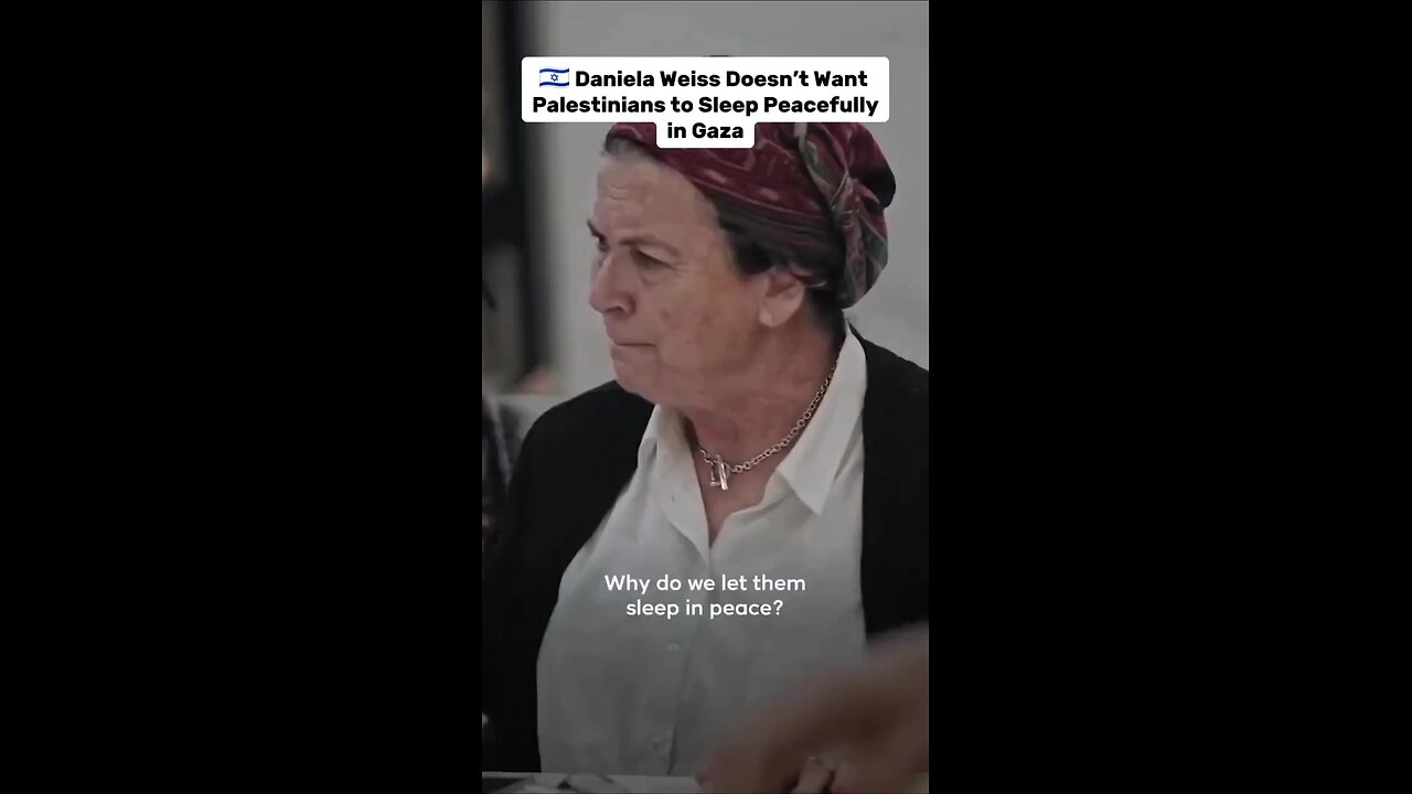 Daniella Weiss: “Why do we let them sleep in peace, I will not let them sleep in peace in Gaza