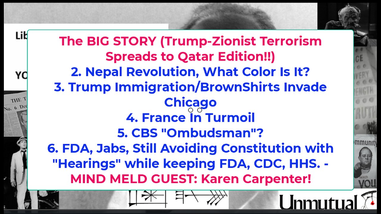 Liberty Conspiracy LIVE 9-9-25! US-Israel Attack in Qatar, Trump Invades Chicago, FDA Hearings