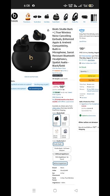 Beats Studio Buds + | True Wireless Noise Can Apple & Android Compatibility, Built-in Microphone,