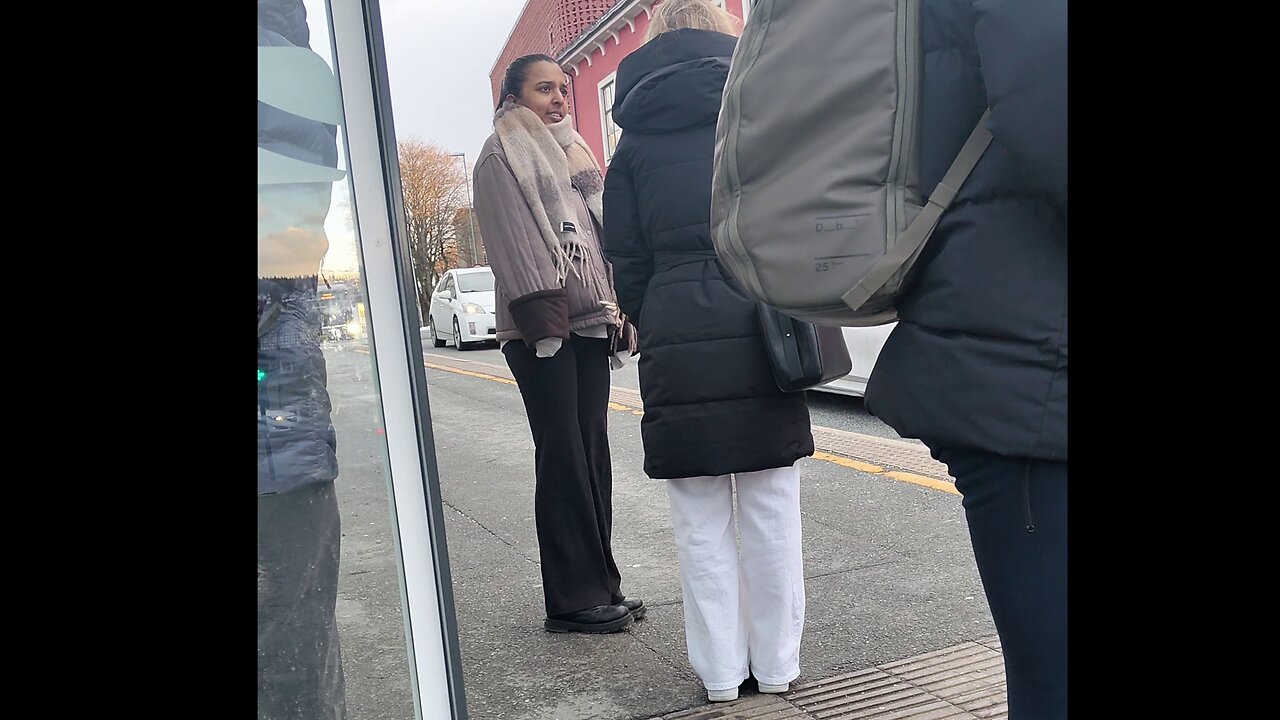 Temperature suddenly dropped to -3°C. The girls/women didn't know what to wear.
