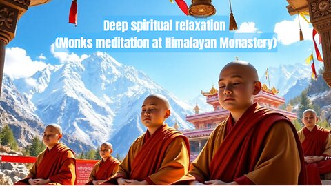 Deep spiritual relaxation - Monks meditation at Himalayan Monastery