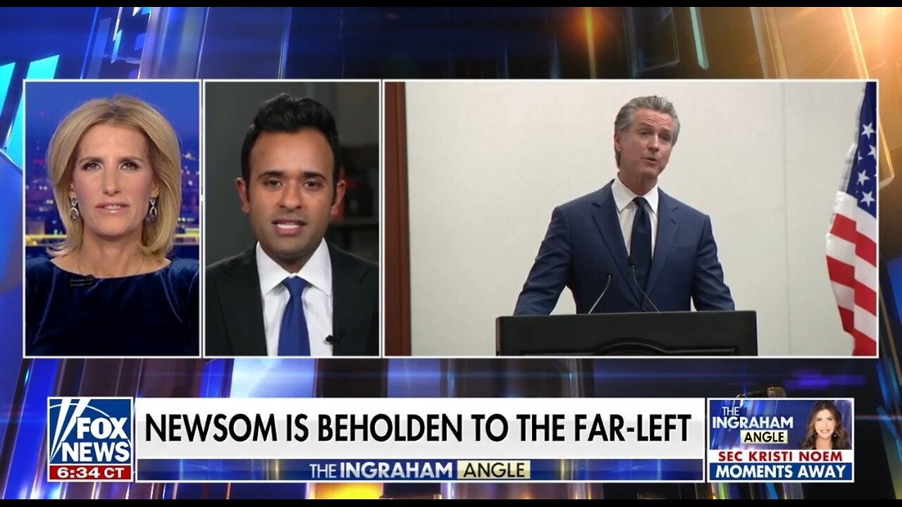 Vivek: Newsom Is Comically Flip-Flopping Between Radical and Moderate to Survive Dem Base