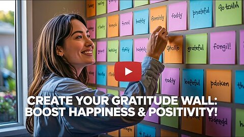 Create Your Gratitude Wall: Boost Happiness & Positivity! #gratitude #happiness #wall
