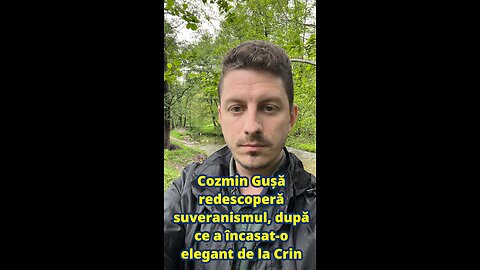 Cozmin Gușă redescoperă suveranismul, după ce a încasat-o elegant de la Crin