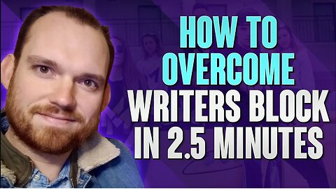 How to Overcome Writer's Block in 2.5 Minutes ft. Celebrity Ghostwriter & Writing Coach Joshua Lisec