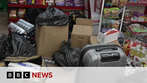 Inside the secret tunnels underneath a UK high street hiding illegal cigarettes | BBC News