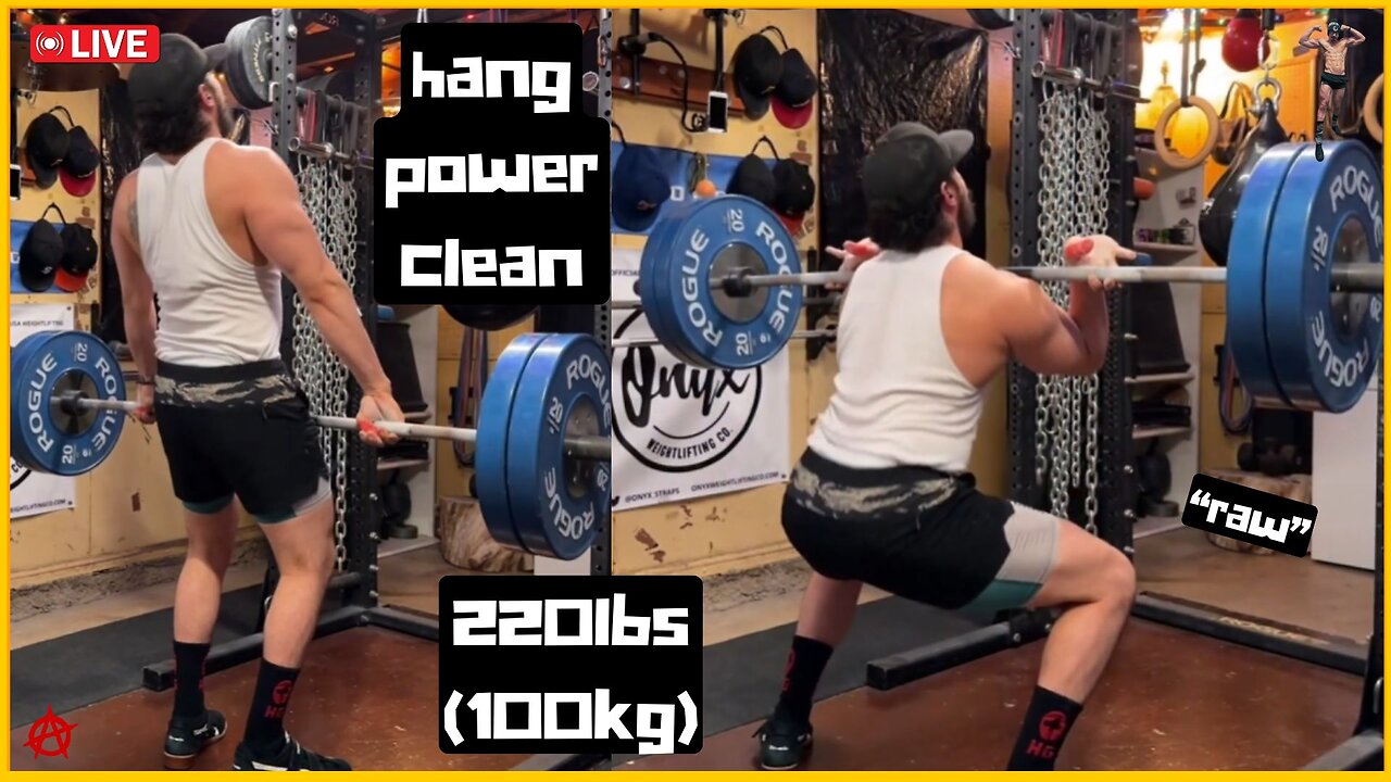 220lbs (100kg) Hang Power Clean