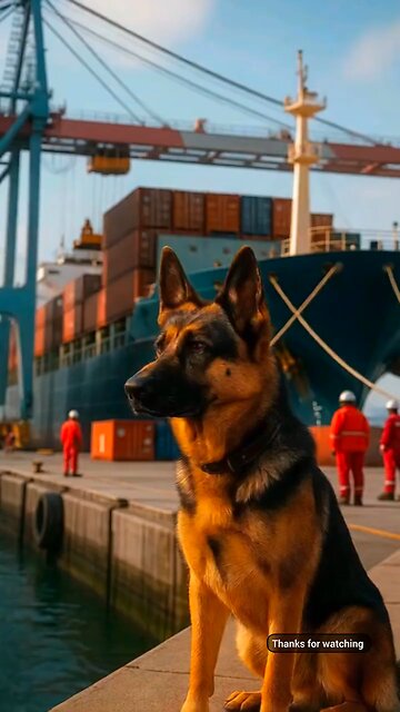 Dog saves cargo ship crew