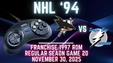 NHL '94 Franchise League (1997) - Sharks (Len) at Lightning (Angryjay93) {Genesis} - Game 20