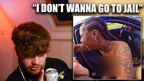 Woman undresses after being asked for ID