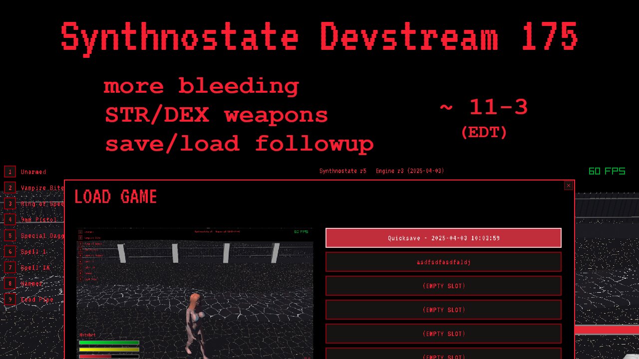 Synthnostate Devstream 175