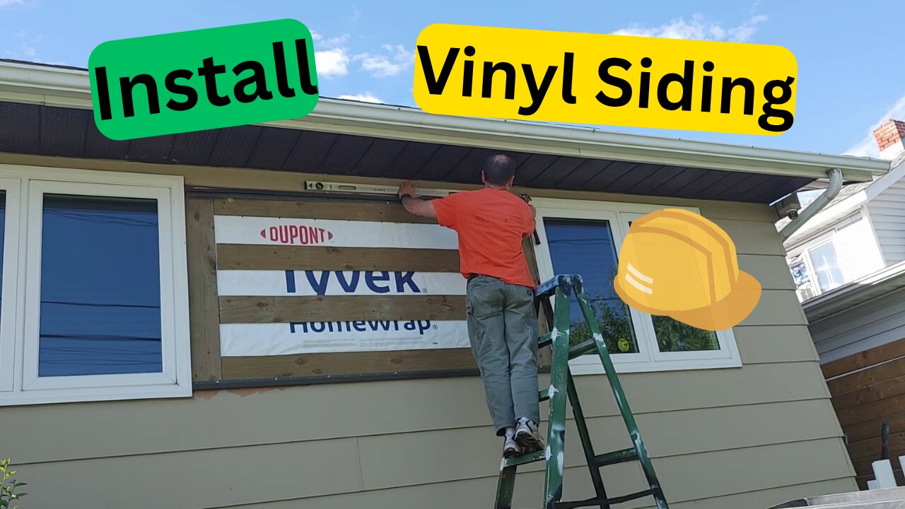 Install vertical vinyl Siding