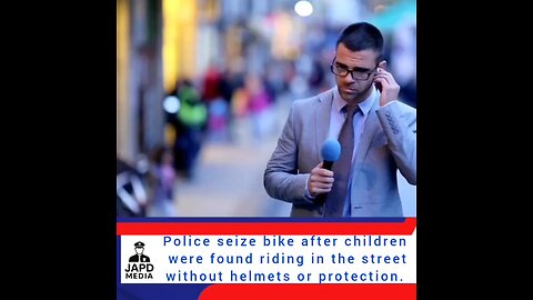 Police seize bike after children were found riding in the street without helmets or protection.#japd