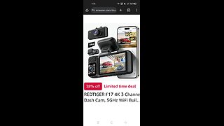 REDTIGER F17 4K 3 Channel Dash Cam, 5GHz WiFi Built-in GPS with 64GB Card, 2160P+1080P+1080P Front