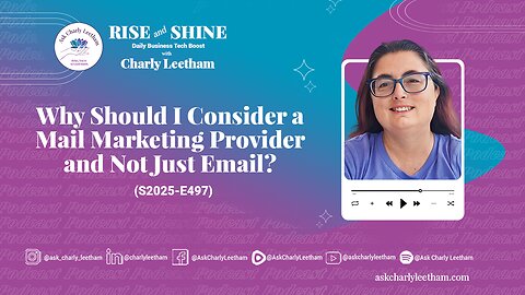 Why Should I Consider a Mail Marketing Provider and Not Just Email? (2025/497)