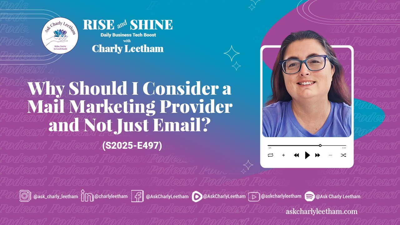 Why Should I Consider a Mail Marketing Provider and Not Just Email? (2025/497)