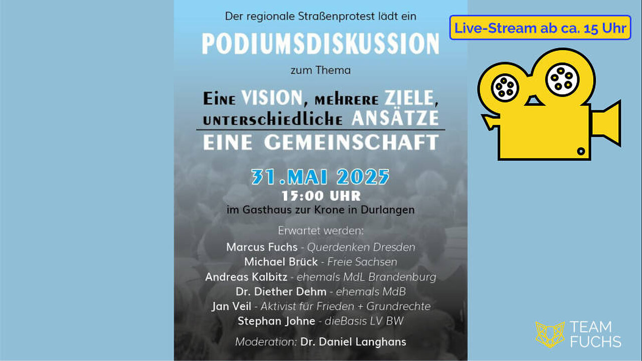 Live: Podiumsdiskussion "Eine Vision, mehrere Ziele, unterschiedliche Ansätze - eine Gemeinschaft"