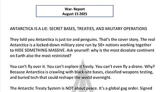 WAR REPORT - AUG 15 2025 - ANTARCTICA IS A LIE