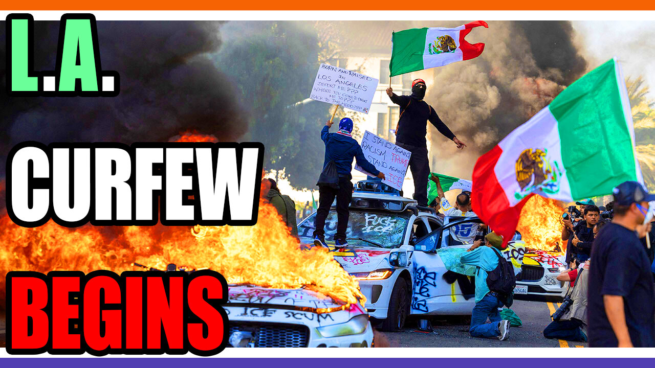 🚨BREAKING: Los Angeles Curfew Enforcement BEGINS 🟠⚪🟣