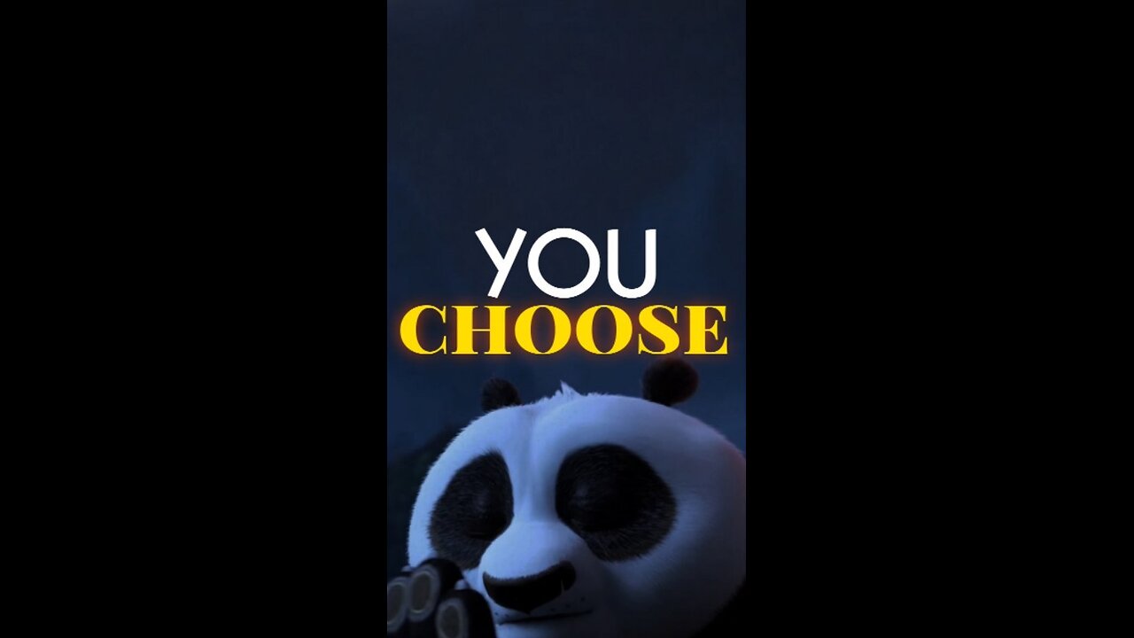 YOU CHOOSE WHAT YOU WILL BE...