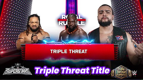 WWE 2k25 Jacob Fatu vs Oba Femi vs Mike Santana TripleThreatTitle