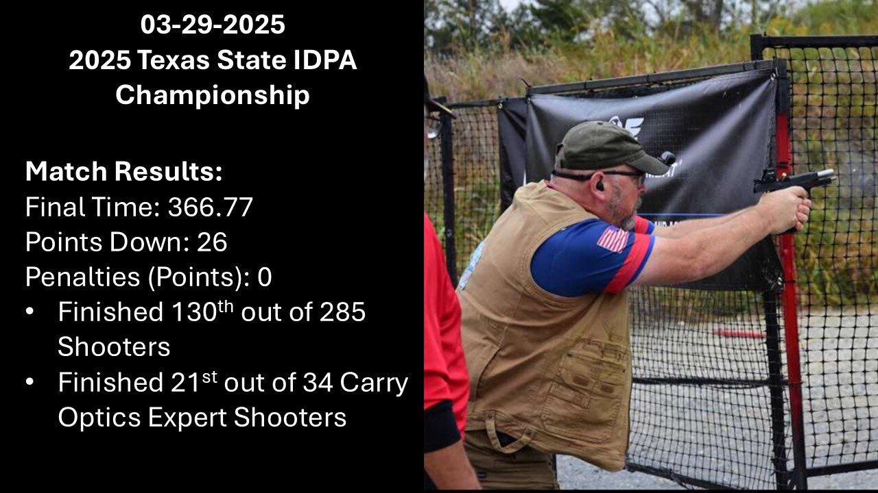 Michael 2025 IDPA Texas State Championship