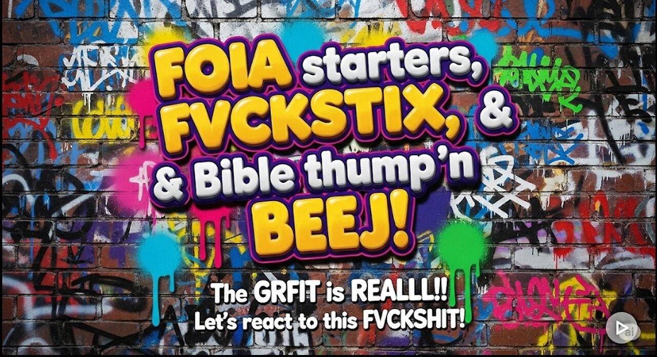 FOAI starters, FvckSTIX, & Bible thump'n BEEJ! The GRFIT is REALLL!! Let's react to this FVCKSHIT!