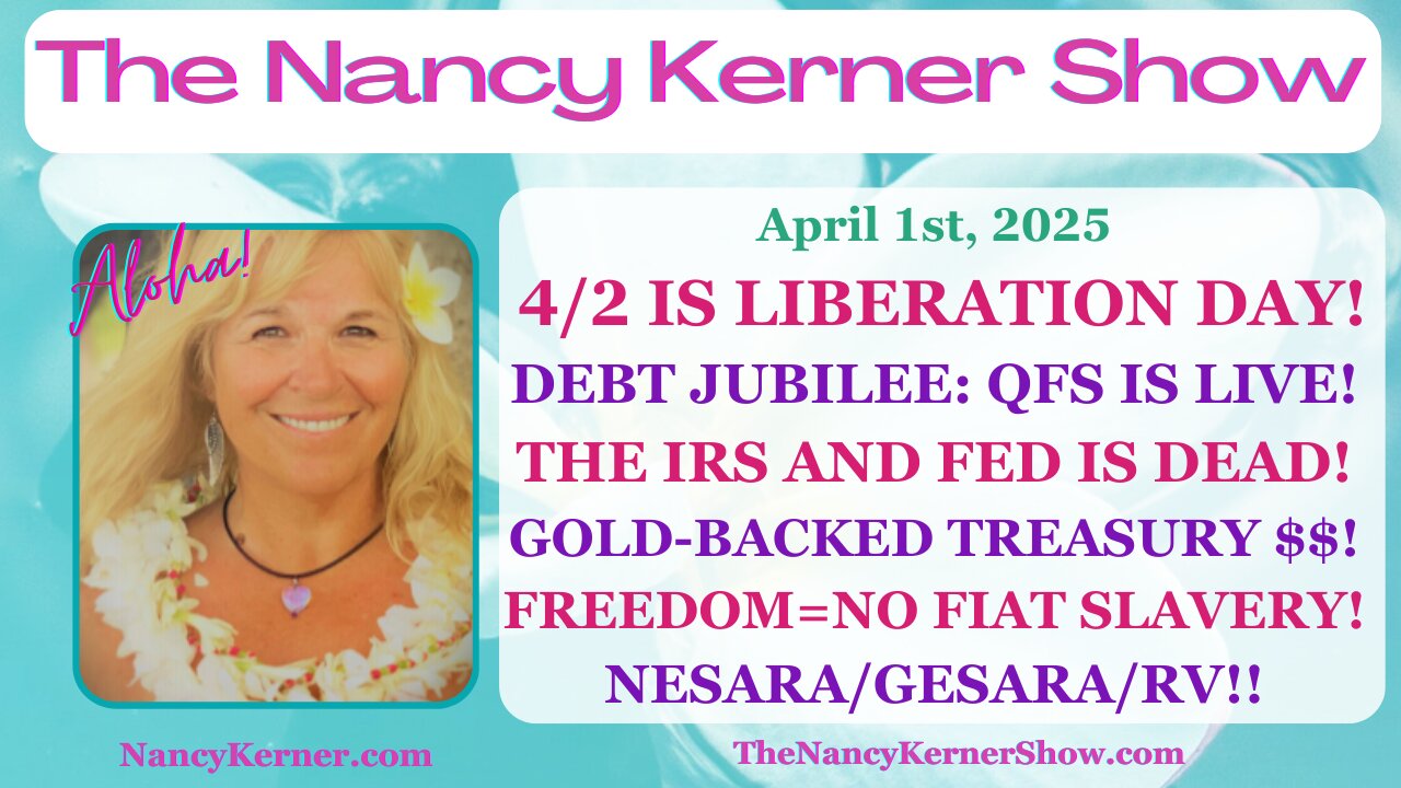 4/2=Liberation Day! Debt Jubiliee:QFS is Live! IRS & Fed=Dead! Gold-Backed USTN $$ NESARA/GESARA/RV!