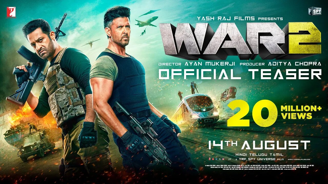 WAR 2 | Official Teaser | Hrithik Roshan | NTR | Kiara Advani | Ayan Mukerji | YRF Spy Universe