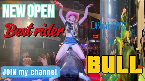 Lingerie Girls | Mechanical Bull! Benidorm Bull 🐂 Riding Girl Dress Up 🆙 4K HD