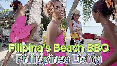 🇵🇭 Filipina Beauty Beach BBQ, Games & Karaoke Dinner Party OFF GRID ISLAND FAMILY PHILIPPINES LIVING