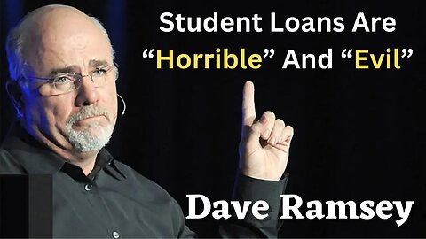Student Loans Are “Horrible” And “Evil”