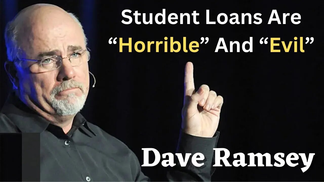 Student Loans Are “Horrible” And “Evil”