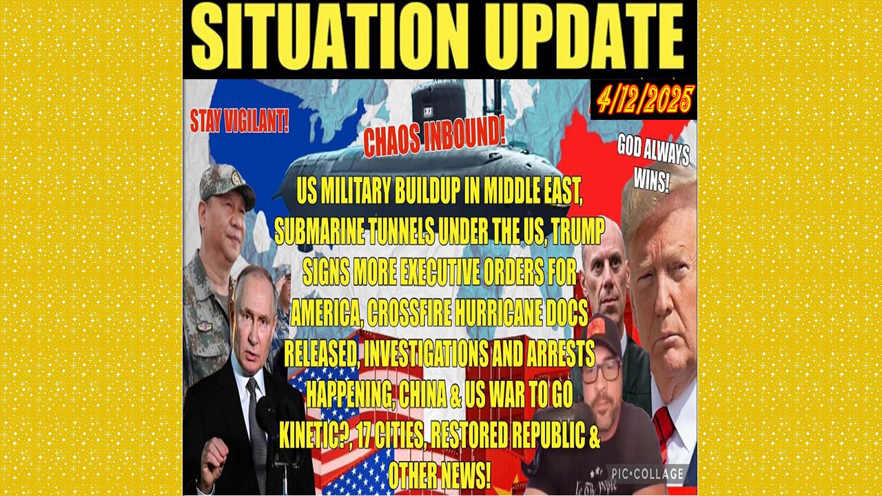 SG Anon. Juan O Savin ~ Situation Update 4/12/25 ~ Restored Republic > Judy Byington- Q+ White Hats