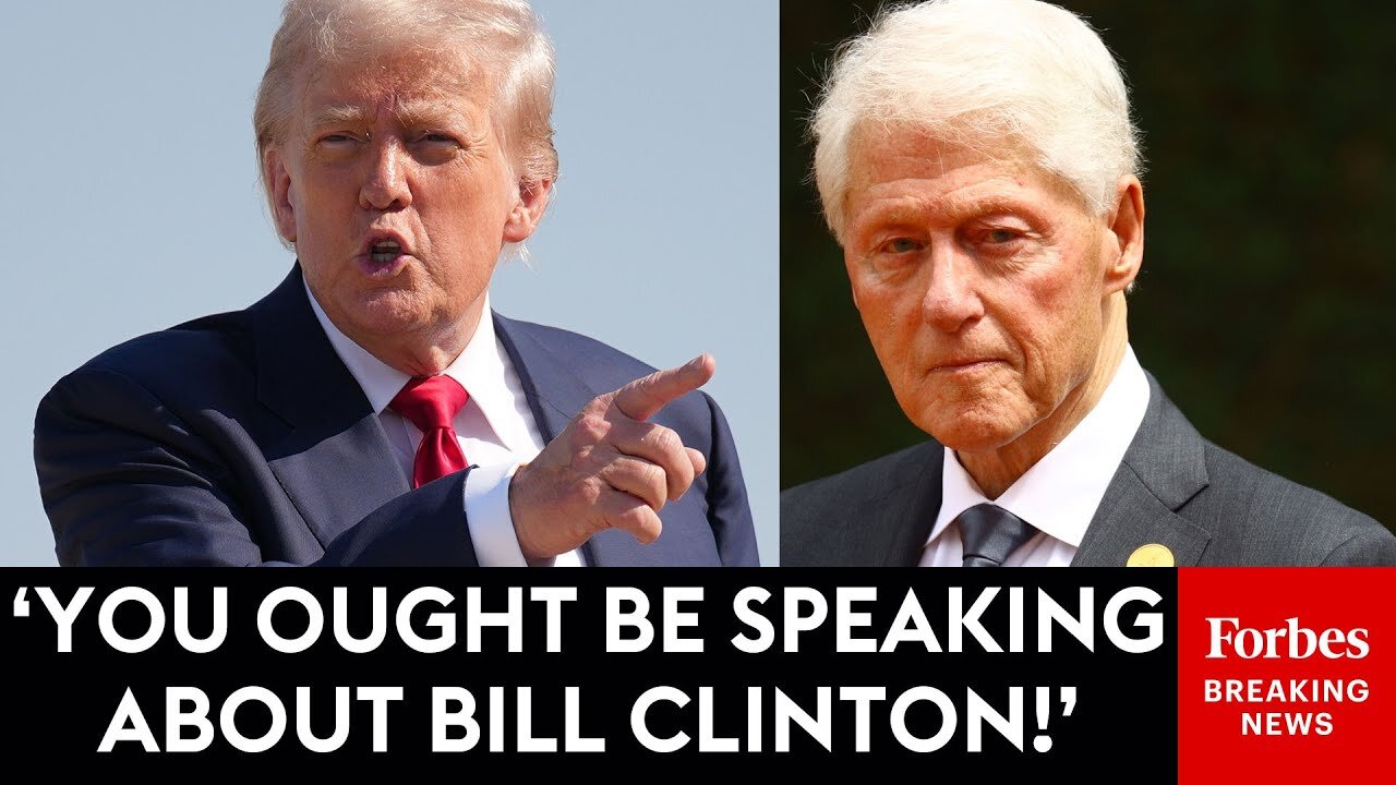 BREAKING NEWS: Trump Points Finger At Bill Clinton When Asked Straight-Up About Jeffrey Epstein