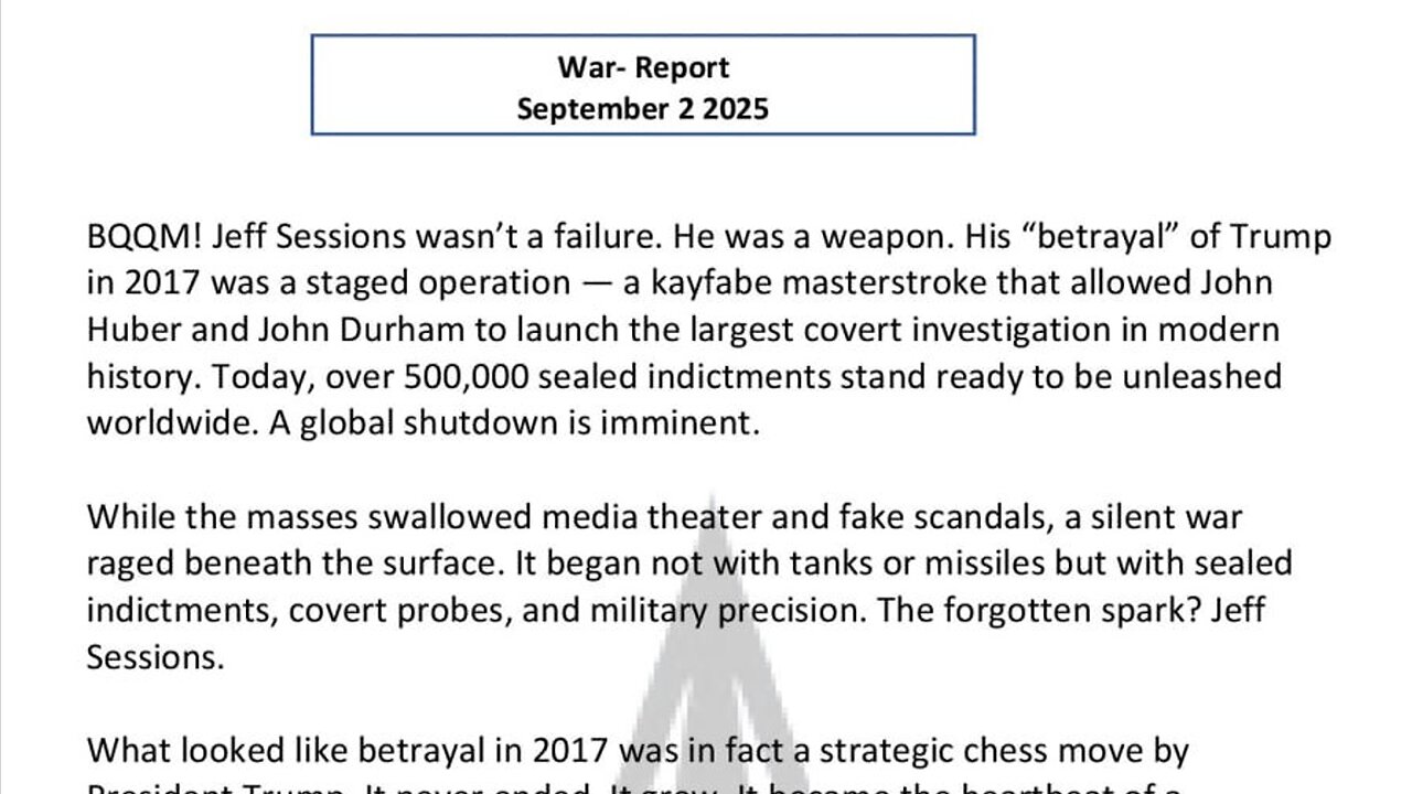 WAR REPORT - SEPT 02 2025 - TRUST SESSIONS - THE SHADOW STRIKE